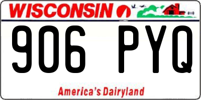 WI license plate 906PYQ
