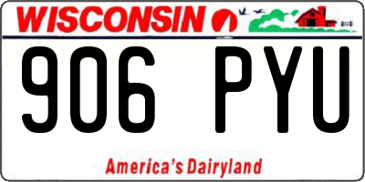 WI license plate 906PYU