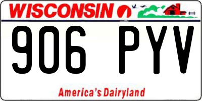 WI license plate 906PYV