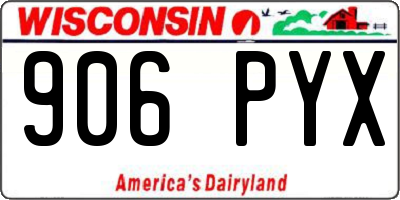 WI license plate 906PYX