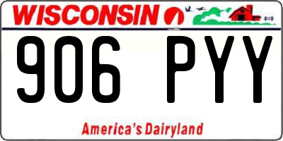 WI license plate 906PYY