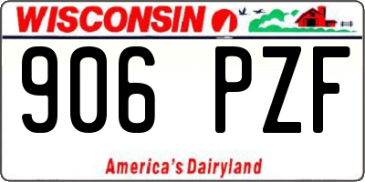 WI license plate 906PZF