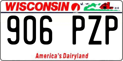 WI license plate 906PZP
