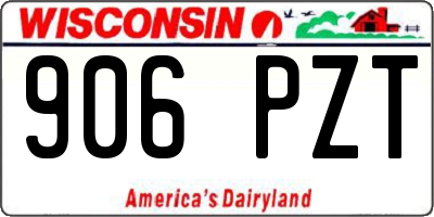 WI license plate 906PZT