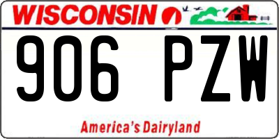 WI license plate 906PZW