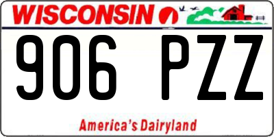 WI license plate 906PZZ