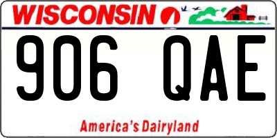 WI license plate 906QAE