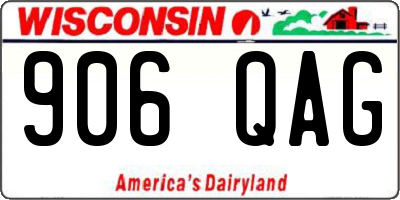 WI license plate 906QAG