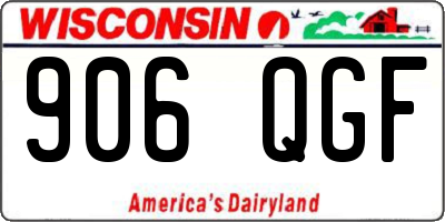 WI license plate 906QGF