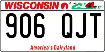 WI license plate 906QJT