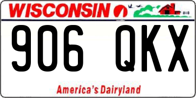 WI license plate 906QKX