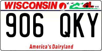 WI license plate 906QKY