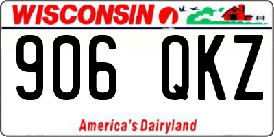 WI license plate 906QKZ