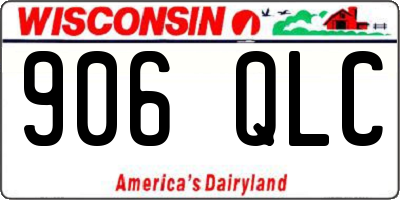 WI license plate 906QLC