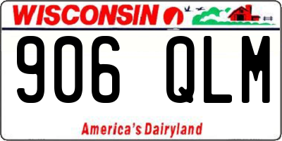 WI license plate 906QLM