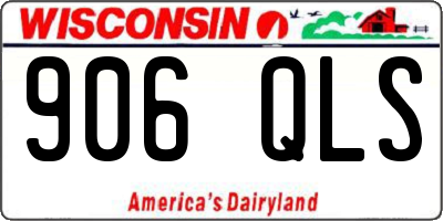 WI license plate 906QLS