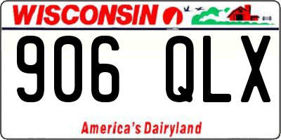 WI license plate 906QLX