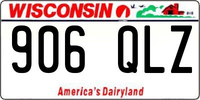 WI license plate 906QLZ