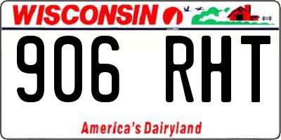 WI license plate 906RHT