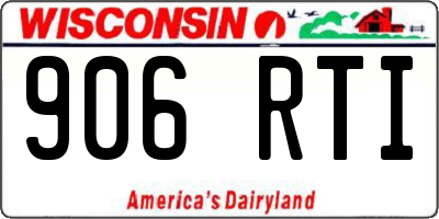 WI license plate 906RTI