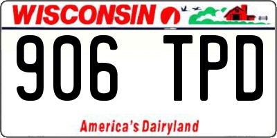 WI license plate 906TPD