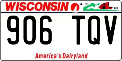 WI license plate 906TQV