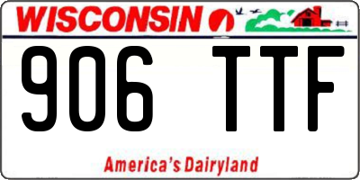 WI license plate 906TTF