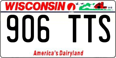 WI license plate 906TTS