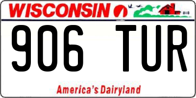WI license plate 906TUR