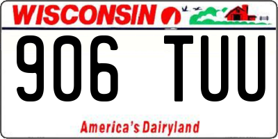 WI license plate 906TUU
