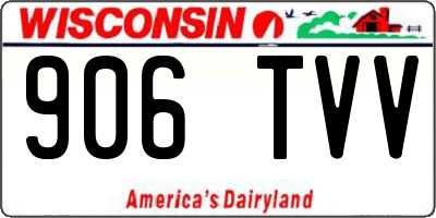 WI license plate 906TVV