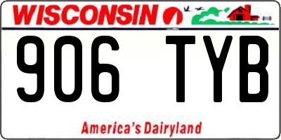 WI license plate 906TYB