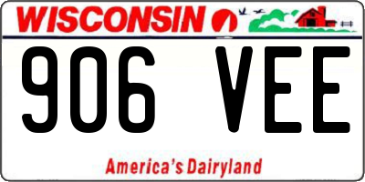 WI license plate 906VEE