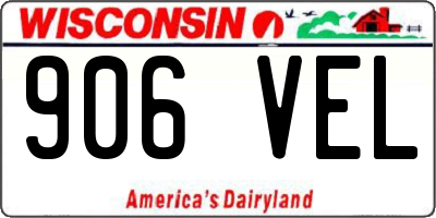 WI license plate 906VEL