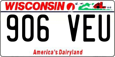 WI license plate 906VEU