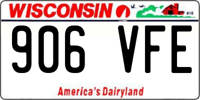 WI license plate 906VFE