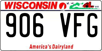 WI license plate 906VFG