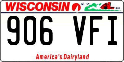 WI license plate 906VFI