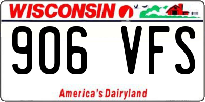WI license plate 906VFS