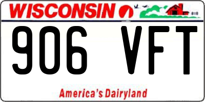 WI license plate 906VFT