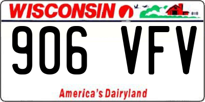 WI license plate 906VFV
