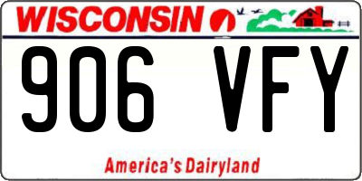WI license plate 906VFY