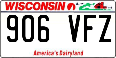 WI license plate 906VFZ