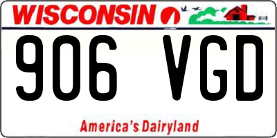 WI license plate 906VGD