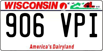 WI license plate 906VPI