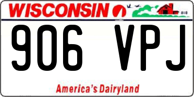 WI license plate 906VPJ