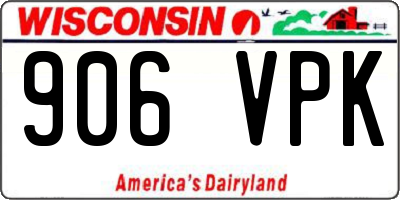 WI license plate 906VPK