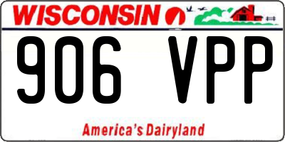 WI license plate 906VPP