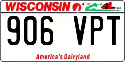 WI license plate 906VPT