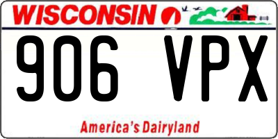 WI license plate 906VPX